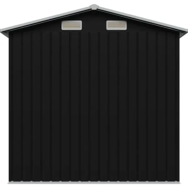 Skure, Garager & Carports^Skure & Redskabsskure - Living opbevaringsskur til haven 204x132x186 cm stål antracitgrå
