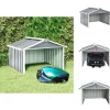 Discount Skure & Redskabsskure - Living garage til robotplæneklipper 92x97x63 cm galvaniseret stål grå Skure, Garager & Carports