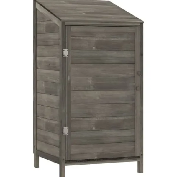 Skure, Garager & Carports^Skure & Redskabsskure - Living haveskur 55x52x112 cm massivt grantræ antracitgrå