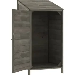 Skure, Garager & Carports^Skure & Redskabsskure - Living haveskur 55x52x112 cm massivt grantræ antracitgrå