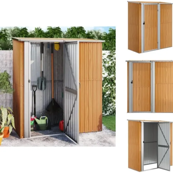 Skure, Garager & Carports^Skure & Redskabsskure - Living haveskur 180,5x97x209,5 cm galvaniseret stål trælook