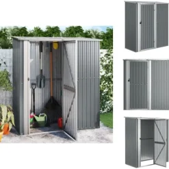 Skure, Garager & Carports^Skure & Redskabsskure - Living haveskur 180,5x97x209,5 galvaniseret stål grå