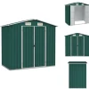 Hot Skure & Redskabsskure - Living haveskur 205x129x183 cm galvaniseret stål grøn Skure, Garager & Carports