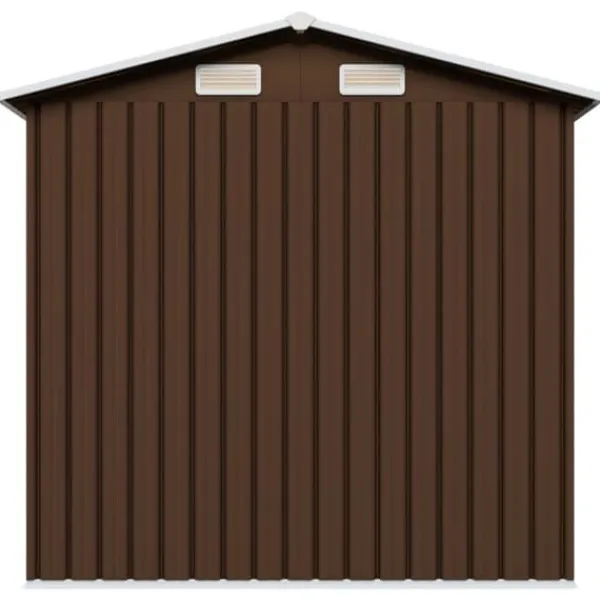Skure, Garager & Carports^Skure & Redskabsskure - Living opbevaringsskur til haven 204x132x186 cm stål brun