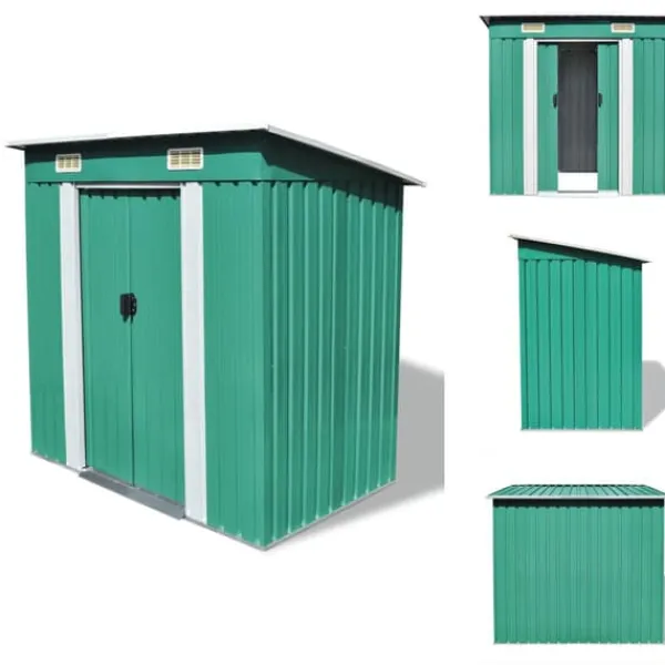 New Skure & Redskabsskure - Living haveskur metal grøn Skure, Garager & Carports