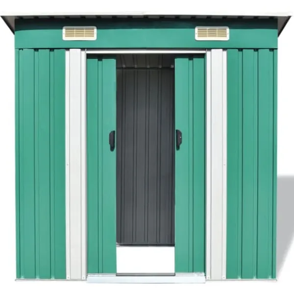 New Skure & Redskabsskure - Living haveskur metal grøn Skure, Garager & Carports