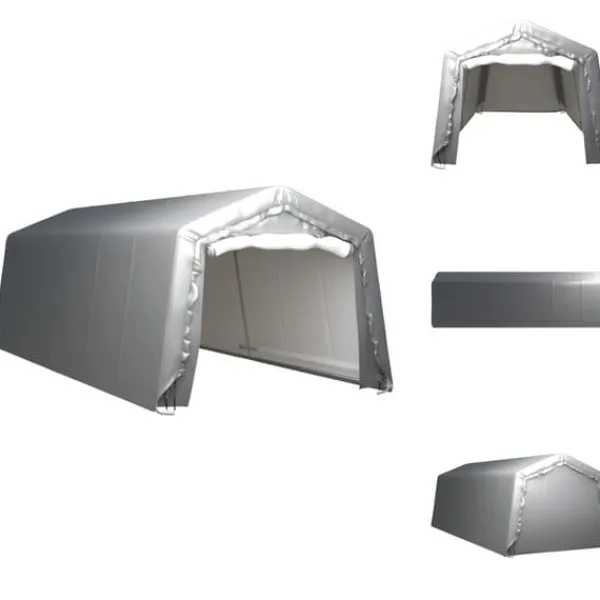 Skure, Garager & Carports^Skure & Redskabsskure - Living opbevaringstelt 300x750 cm stål grå