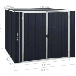 New Skure & Redskabsskure - Living haveskur 195x198x159 cm galvaniseret stål antracitgrå Skure, Garager & Carports