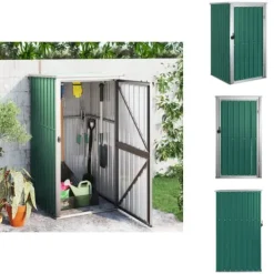 Skure, Garager & Carports^Skure & Redskabsskure - Living redskabsskur til haven 88x89x161 cm galvaniseret stål grøn