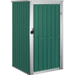 Skure, Garager & Carports^Skure & Redskabsskure - Living redskabsskur til haven 88x89x161 cm galvaniseret stål grøn