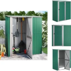 Skure, Garager & Carports^Skure & Redskabsskure - Living haveskur 180,5x97x209,5 galvaniseret stål grøn