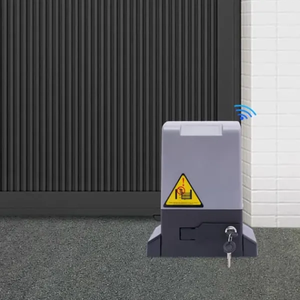 Skydeportåbner - Portmotor - Effekt 750 W - Helkobbermotor - Omdrejninger 1400 o/min - Fjernbetjening & Nøgler - Grå Skure, Garager & Carports