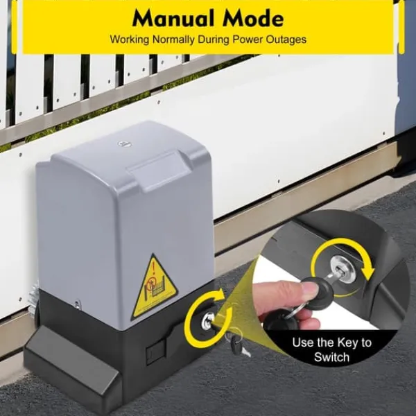 Skydeportåbner - Portmotor - Effekt 750 W - Helkobbermotor - Omdrejninger 1400 o/min - Fjernbetjening & Nøgler - Grå Skure, Garager & Carports
