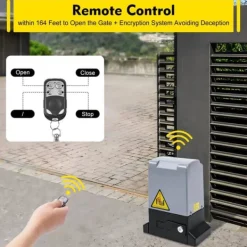 Skydeportåbner - Portmotor - Effekt 750 W - Helkobbermotor - Omdrejninger 1400 o/min - Fjernbetjening & Nøgler - Grå Skure, Garager & Carports