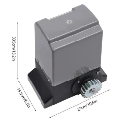 New Skydeportsåbner - Portmotor - 370 W - IP44 - Maks 600 kg - 1400 omdr./min - 12 m/min - Fjernbetjening & nøgler - Grå Skure, Garager & Carports