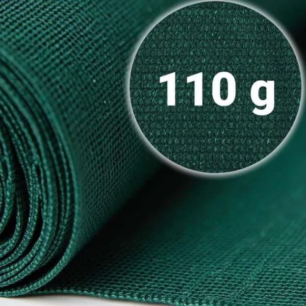 Haveduge^Skyggenet 1,5x25m 110 g/m2 + 50 klemmer grønne