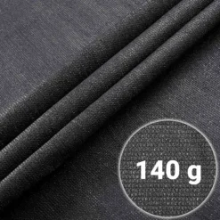 Skyggenet 1,5x25m 140g/m2 + 50 klemmer grå Haveduge