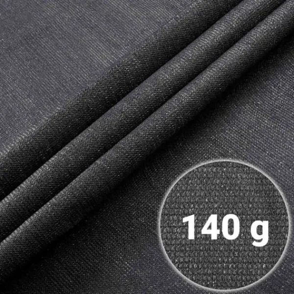 Skyggenet 1,5x25m 140g/m2 + 50 klemmer grå Haveduge