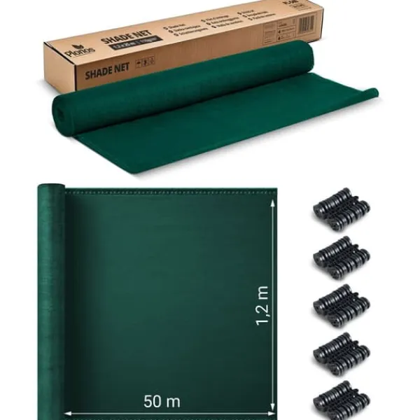 Best Skyggenet 1,2x50m 110g/m2 + 50 klemmer grønne Haveduge