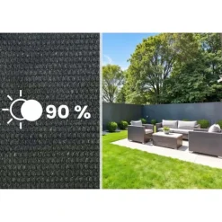 Online Skyggenet 1,2x25m 140g/m2 + 50 klemmer grå Haveduge
