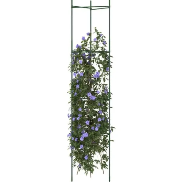 Krukker & Plantebeholdere^Slidstærkt espalier til tomater - Justerbart 2 stk. | Stål & PP | Højde: 154 cm