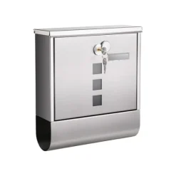 Discount Sølv postkasse i rustfrit stål, 30,5 x 9,5 x 33,3 cm Postkasser & Brevindkast