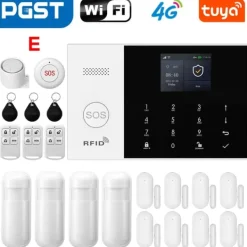 Sale Smart Alarm System, Mobil Kontrol, Bevægelsesdetekteringssensorer,EU-stik, E Hjemmealarmsystemer