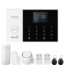 Hjemmealarmsystemer^Smart Alarm System, Mobil Kontrol, Bevægelsesdetekteringssensorer,EU-stik, A