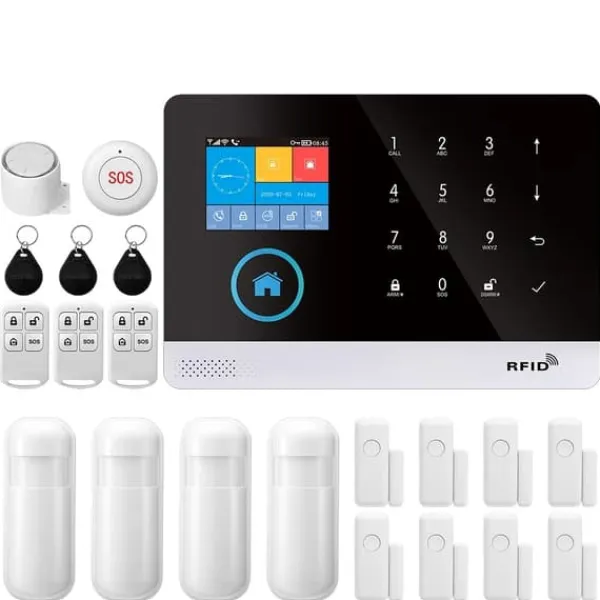 Hot Smart Alarm System, Multi-Channel Alerts, Nem Installation,E, EU-stik Hjemmealarmsystemer