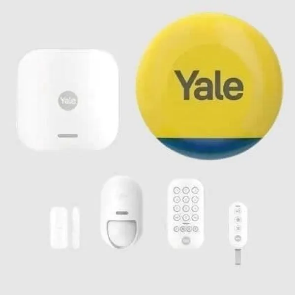 Hjemmealarmsystemer^Smart alarmsæt + udendørs sirene - Tilsluttet - YALE - 4 tilbehør