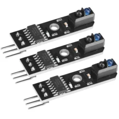 Sensorer Til Sikkerhedssystemer^Smart Car Infrared Reflection Tracking Sensor Module - 3st (svart/vit linjedetektion, 1-kanal)