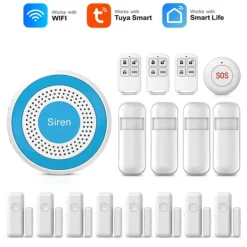 Hjemmealarmsystemer^Smart Hjem Sikkerhedssystem, Trådløs Forbindelse, APP Kontrol,E-EU