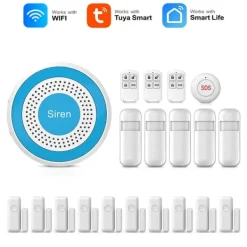Hjemmealarmsystemer^Smart Hjem Sikkerhedssystem, Trådløs Forbindelse, APP Kontrol,F-EU