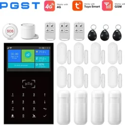 Smart Home Alarm System, App Kontrol, 99 Zone Support,EU stik, 4G-E Hjemmealarmsystemer