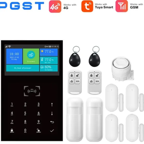 Sale Smart Home Alarm System, App Kontrol, 99 Zone Support,EU stik, 4G-C Hjemmealarmsystemer