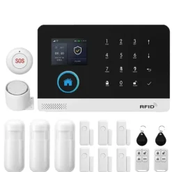 Hjemmealarmsystemer^Smart Home Alarm System, Trådløs Forbindelse, Kompatibel med Smart Life,EU stik, D-2G