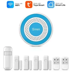Discount Smart Home Alarm System, Trådløs Forbindelse, App-Styret,WiFi Alarm Kit G, EU Stik Hjemmealarmsystemer