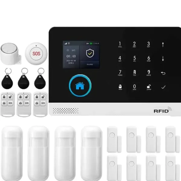 Hjemmealarmsystemer^Smart Home Alarm System, Trådløs Kontrol, Multi-Sensor Understøttelse,4G-E-EU