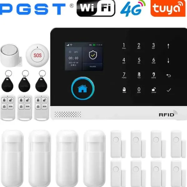 Hjemmealarmsystemer^Smart Home Alarm System, Trådløs Kontrol, Multi-Sensor Understøttelse,4G-E-EU