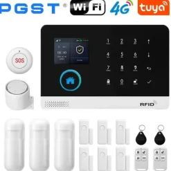 Hjemmealarmsystemer^Smart Home Alarm System, Trådløs Kontrol, Multi-Sensor Understøttelse,4G-D-EU