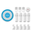 Hjemmealarmsystemer^Smart Home Alarm System, Trådløs Forbindelse, App-Styret,WiFi Alarm Kit E, EU Stik