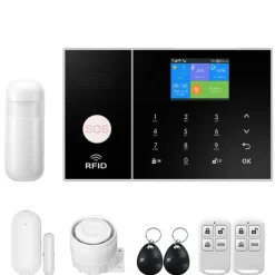 Hjemmealarmsystemer^Smart Home Alarm System, WiFi & 4G Forbindelse, Bevægelsesdetektion,EU-stik, A