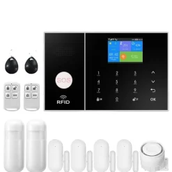 Online Smart Home Alarm System, WiFi & 4G Forbindelse, Bevægelsesdetektion,C, EU-stik Hjemmealarmsystemer