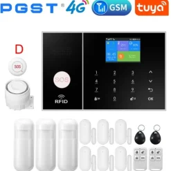 Hot Smart Home Alarm System, WiFi & 4G Forbindelse, Bevægelsesdetektion,EU-stik, D Hjemmealarmsystemer