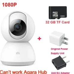 Discount Smart Home Hub, Styring med Stemmen, Automatiseringsfunktioner,1080P tilføj 32G Sikkerhedsmonitorer & Videokameraer