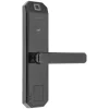 Hjemmealarmsystemer^Smart Lock, Fingeraftryk & Adgangskode, Holdbart Zinklegering, Moderne Berøringskontrol,Ja, sort