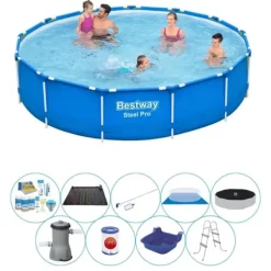 Bestway Pooler^Smart Pool Deal - Steel Pro Rektangulær 396x84 cm