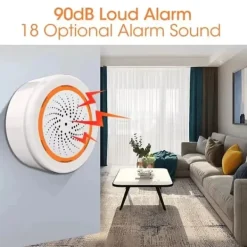 Hot Smart Sirene, 90dB Alarm, Fjernbetjening,Zigbee Sirene Hjemmealarmsystemer