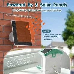 Til Fugle & Småvildt^Smart Soldrevet Fugleføder med AI Kamera, Identificerer 10000+ Fuglearter, Automatisk Foderudlevering, Robuste Materialer.