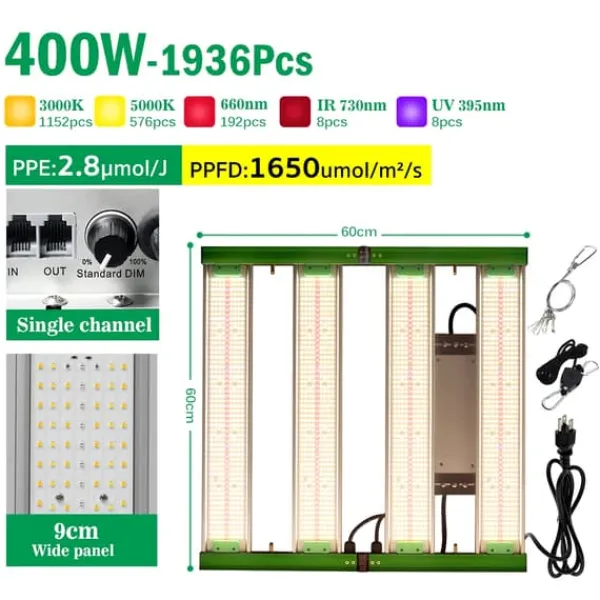 New SMD3030 LED Vækstlys, Fuldt Spektrum, Dæmpbart,Enkelt Kanal Kit Til Plante- & Urtedyrkning